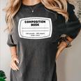 Composition Notebook Halloween Costume Teacher Student Women's Comfort Colors T-Shirt Pepper Composition Notebook Halloween Costume Teacher Student Women's Comfort Colors T-Shirt Pepper