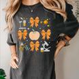 Coquette Bow Fall Science Teacher Stem Teacher Thanksgiving Women's Comfort Colors T-Shirt Pepper Coquette Bow Fall Science Teacher Stem Teacher Thanksgiving Women's Comfort Colors T-Shirt Pepper