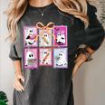 Coquette Bow Spooky Teacher Ghost Halloween Trick Or Teach Women's Comfort Colors T-Shirt Pepper Coquette Bow Spooky Teacher Ghost Halloween Trick Or Teach Women's Comfort Colors T-Shirt Pepper