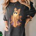 Coquette Music Note Patchwork Ghost Music Teacher Halloween Women's Comfort Colors T-Shirt Pepper Coquette Music Note Patchwork Ghost Music Teacher Halloween Women's Comfort Colors T-Shirt Pepper