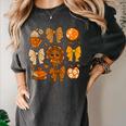 Coquette Teach Teacher Bows Thanksgiving Turkey Fall Autumn Women's Comfort Colors T-Shirt Pepper Coquette Teach Teacher Bows Thanksgiving Turkey Fall Autumn Women's Comfort Colors T-Shirt Pepper