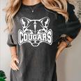 Cougars Teacher Student School Sports Fan Team Spirit Women's Comfort Colors T-Shirt Pepper