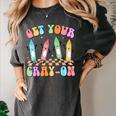 Get Your Cray-On Preschool Teacher Kindergarten Teacher Women's Comfort Colors T-Shirt Pepper Get Your Cray-On Preschool Teacher Kindergarten Teacher Women's Comfort Colors T-Shirt Pepper
