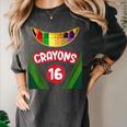 Crayon Box Fun Teacher Student Crayon Squad Halloween 2023 Women's Comfort Colors T-Shirt Pepper