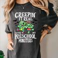 Creepin It Real Monster School Preschool Teacher Halloween Women's Comfort Colors T-Shirt Pepper