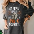 Creepin It Real Pre-K Monsters Halloween Preschool Teacher Women's Comfort Colors T-Shirt Pepper