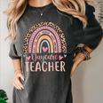 Cute Daycare Teacher Rainbow Leopard Print Childcare Worker Women's Comfort Colors T-Shirt Pepper Cute Daycare Teacher Rainbow Leopard Print Childcare Worker Women's Comfort Colors T-Shirt Pepper
