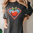 Cute Distressed Super Teacher Superhero Apple Women's Comfort Colors T-Shirt Pepper Cute Distressed Super Teacher Superhero Apple Women's Comfort Colors T-Shirt Pepper