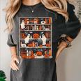 Cute Ghost Book Reading Books Lover Spooky Teacher Halloween Women's Comfort Colors T-Shirt Pepper