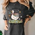 Cute Goose It's A Beautiful Day To Teach 1st Grade Teacher Women's Comfort Colors T-Shirt Pepper