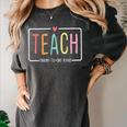 Cute Teacher Life Teach Them To Be Kind School Mom Teachers Women's Comfort Colors T-Shirt Pepper Cute Teacher Life Teach Them To Be Kind School Mom Teachers Women's Comfort Colors T-Shirt Pepper