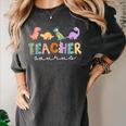 Dinosaur Teacher Teachersaurus Rex Dino Women's Comfort Colors T-Shirt Pepper Dinosaur Teacher Teachersaurus Rex Dino Women's Comfort Colors T-Shirt Pepper