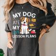 My Dog Ate My Lesson Plan Teacher Back To School Women's Comfort Colors T-Shirt Pepper My Dog Ate My Lesson Plan Teacher Back To School Women's Comfort Colors T-Shirt Pepper
