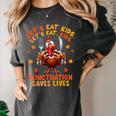 Eat Kids Punctuation Saves Lives Thanksgiving Turkey Teacher Women's Comfort Colors T-Shirt Pepper Eat Kids Punctuation Saves Lives Thanksgiving Turkey Teacher Women's Comfort Colors T-Shirt Pepper