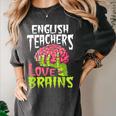 English Teachers Love Brains Zombie Teacher School Halloween Women's Comfort Colors T-Shirt Pepper English Teachers Love Brains Zombie Teacher School Halloween Women's Comfort Colors T-Shirt Pepper