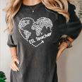 ESL Teacher ESOL Student Cute Heart Shape English Teacher Women's Comfort Colors T-Shirt Pepper
