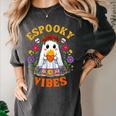 Espooky Vibes Spanish Mexican Halloween Ghost Teachers Women's Comfort Colors T-Shirt Pepper Espooky Vibes Spanish Mexican Halloween Ghost Teachers Women's Comfort Colors T-Shirt Pepper