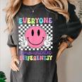 Everyone Communicates Differently Autism Awareness Teacher Women's Comfort Colors T-Shirt Pepper Everyone Communicates Differently Autism Awareness Teacher Women's Comfort Colors T-Shirt Pepper