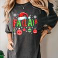 FA LA 8 Christmas Santa FA La Math Teacher Student Women's Comfort Colors T-Shirt Pepper