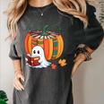 Fall Book Pumpkin Books Ghost Reading Halloween Teacher Women's Comfort Colors T-Shirt Pepper Fall Book Pumpkin Books Ghost Reading Halloween Teacher Women's Comfort Colors T-Shirt Pepper