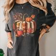 Fall Book Pumpkin Retro Reading Halloween Teacher Women's Comfort Colors T-Shirt Pepper Fall Book Pumpkin Retro Reading Halloween Teacher Women's Comfort Colors T-Shirt Pepper
