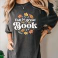 Fall For A Great Book Reading Librarian Autumn Teacher Women's Comfort Colors T-Shirt Pepper Fall For A Great Book Reading Librarian Autumn Teacher Women's Comfort Colors T-Shirt Pepper