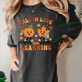 Fall In Love With Learning Teacher Student Autumn Pumpkin Women's Comfort Colors T-Shirt Pepper Fall In Love With Learning Teacher Student Autumn Pumpkin Women's Comfort Colors T-Shirt Pepper