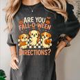 Are You Fall O Ween Directions Teacher Halloween Dog Ghost Women's Comfort Colors T-Shirt Pepper Are You Fall O Ween Directions Teacher Halloween Dog Ghost Women's Comfort Colors T-Shirt Pepper