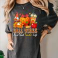 Fall Vibes Costume Teacher Thanksgiving Leopard Gnome Women's Comfort Colors T-Shirt Pepper