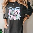First Grade Coquette Bow Girls Teacher Team 1st Grade Squad Women's Comfort Colors T-Shirt Pepper First Grade Coquette Bow Girls Teacher Team 1st Grade Squad Women's Comfort Colors T-Shirt Pepper