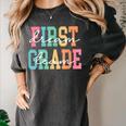 First Grade Dream Team Back To School 1st Grade Teacher Women's Comfort Colors T-Shirt Pepper