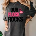 Our Flock Rocks Flamingo Mother's Day Teacher Women's Comfort Colors T-Shirt Pepper Our Flock Rocks Flamingo Mother's Day Teacher Women's Comfort Colors T-Shirt Pepper