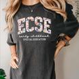 Floral ECSE Early Childhood Special Education SPED Teacher Women's Comfort Colors T-Shirt Pepper Floral ECSE Early Childhood Special Education SPED Teacher Women's Comfort Colors T-Shirt Pepper
