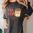 Friyay Teacher Coffee Friday School Cute Fri Yay Women's Comfort Colors T-Shirt Pepper