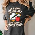 Front Office Teacher Admin Mother I'm A School Secretary Women's Comfort Colors T-Shirt Pepper Front Office Teacher Admin Mother I'm A School Secretary Women's Comfort Colors T-Shirt Pepper