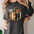 Fun Fall Book Lover Cute Teacher Student Halloween Women's Comfort Colors T-Shirt Pepper