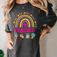 Future Kids Career Teacher Rainbow Boy Girl Graduations Women's Comfort Colors T-Shirt Pepper Future Kids Career Teacher Rainbow Boy Girl Graduations Women's Comfort Colors T-Shirt Pepper