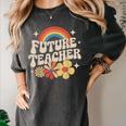 Future Teacher Kids Youth Girls Rainbow Pre-k Kindergarten Women's Comfort Colors T-Shirt Pepper Future Teacher Kids Youth Girls Rainbow Pre-k Kindergarten Women's Comfort Colors T-Shirt Pepper