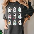 Ghost Reading Books Spooky Librarian Teacher Women Women's Comfort Colors T-Shirt Pepper Ghost Reading Books Spooky Librarian Teacher Women Women's Comfort Colors T-Shirt Pepper
