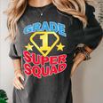 Grade 1 Super Squad Superhero Teacher Team Women's Comfort Colors T-Shirt Pepper Grade 1 Super Squad Superhero Teacher Team Women's Comfort Colors T-Shirt Pepper