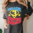 Grade 3 Super Squad Superhero Teacher Team Men Women Girls Kids Women's Comfort Colors T-Shirt Pepper