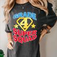 Grade 4 Super Squad Superhero Teacher Team Women's Comfort Colors T-Shirt Pepper