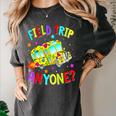 Groovy Field Trip Anyone Happy Field Day For Teachers Kids Women's Comfort Colors T-Shirt Pepper Groovy Field Trip Anyone Happy Field Day For Teachers Kids Women's Comfort Colors T-Shirt Pepper