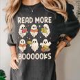 Groovy Halloween Ghost Read More Boooooks Librarian Teacher For Men Women Kids Women's Comfort Colors T-Shirt Pepper