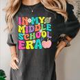 Groovy In My Middle School Era Back To School Teacher Women's Comfort Colors T-Shirt Pepper Groovy In My Middle School Era Back To School Teacher Women's Comfort Colors T-Shirt Pepper