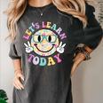 Groovy Retro Lets Learn Today Teacher Student Back To School Women's Comfort Colors T-Shirt Pepper Groovy Retro Lets Learn Today Teacher Student Back To School Women's Comfort Colors T-Shirt Pepper