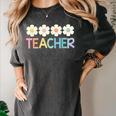 Groovy Teacher Cute Daisy Flower Retro Back To School Women's Comfort Colors T-Shirt Pepper Groovy Teacher Cute Daisy Flower Retro Back To School Women's Comfort Colors T-Shirt Pepper