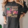 Half Teacher Half Iced Coffee Back To School Women's Comfort Colors T-Shirt Pepper Half Teacher Half Iced Coffee Back To School Women's Comfort Colors T-Shirt Pepper