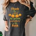 Halloween Cutest Pumpkins First Grade Teacher Women's Comfort Colors T-Shirt Pepper Halloween Cutest Pumpkins First Grade Teacher Women's Comfort Colors T-Shirt Pepper