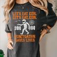 Halloween Lets Eat Kids Punctuation Teacher Women's Comfort Colors T-Shirt Pepper